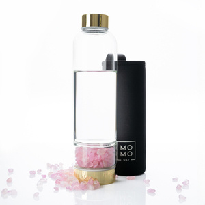 Butelka na wodę z różowym kwarcem 450mL