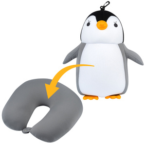 Poduszka wielofunkcyjna podróżna pingwin | Rogal | poduszka na szyję