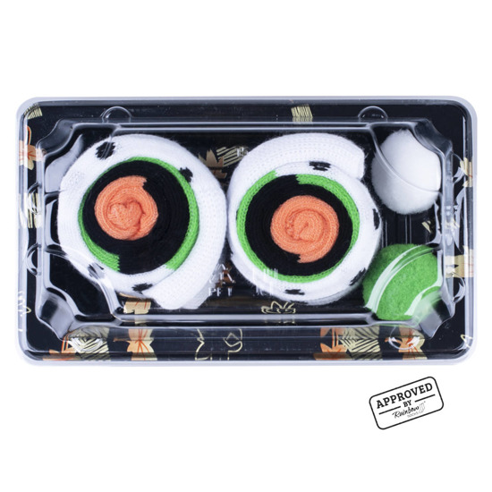 Skarpetki zielone damskie męskie SOXO sushi w pudełku