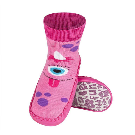 Pink SOXO children's slippers with a leather sole - price | online shop SOXO