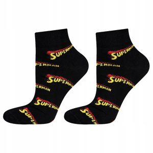 Black SOXO black socks Superman DC Comics cotton socks