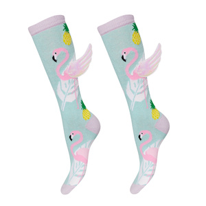 Blue SOXO flamingo blue children's knee socks