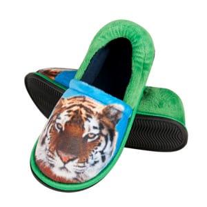 Children's slippers SOXO with tiger's foto for boys