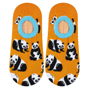 Colorful SOXO women's socks for ballerinas with silicone in pandas