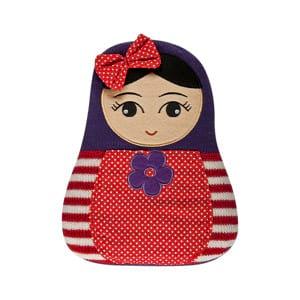 Colorful dry hot water bottle SOXO Heater in a cover for a gift for a doll