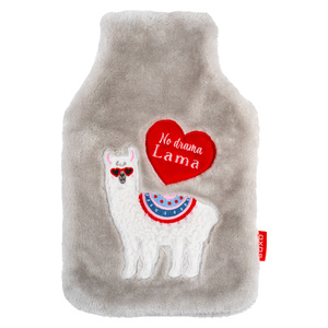 Hot water bottle llama SOXO gray 1.8 L