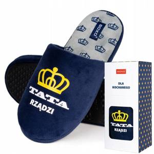 Men's slippers SOXO with the inscription in a giftbox