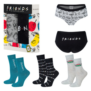 Set 2x SOXO Friends women's panties and 3x Friends women's socks | gift for her