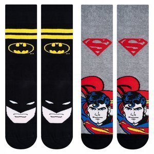 Set of 2x Colorful SOXO GOOD STUFF Batman and Sperman DC Comics socks