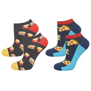 Set of 2x Colorful men's socks SOXO GOOD STUFF funny Pizza