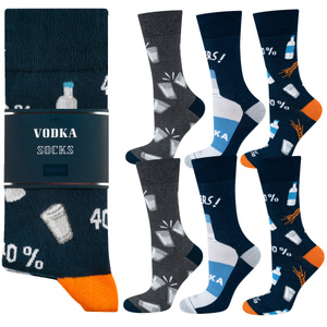 Set of 3x Colorful men's socks SOXO GOOD STUFF Vodka 