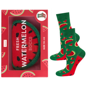 Women's SOXO Socks | Watermelon in a box | A fun gift idea | A fun gift idea | A fun gift.