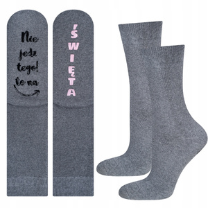 Women's long SOXO socks with Polish inscriptions cotton gift