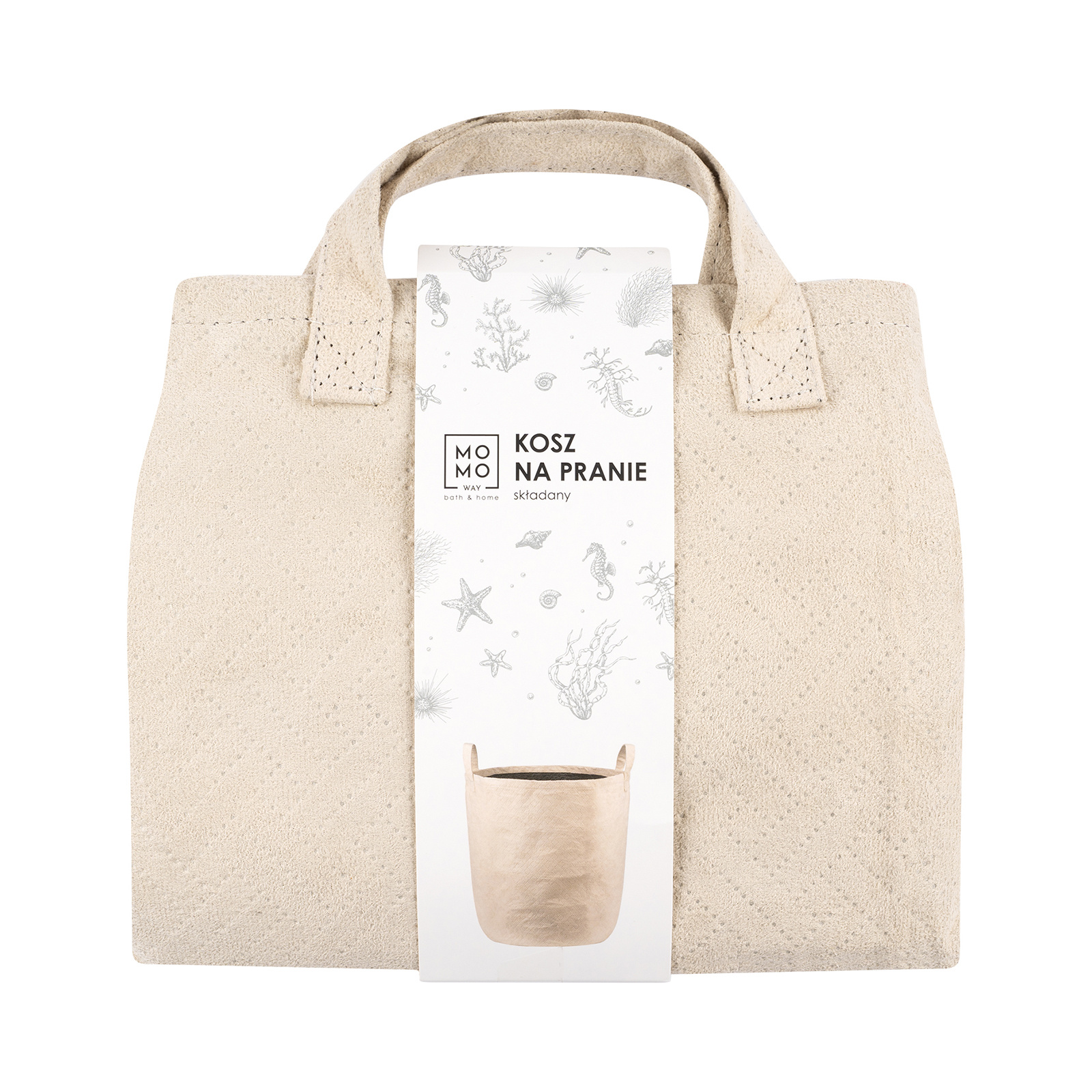 Momo Way folding laundry basket beige - price | online shop SOXO