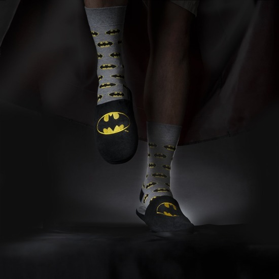 BATMAN DC Comics men's SOXO slippers with a hard TPR sole