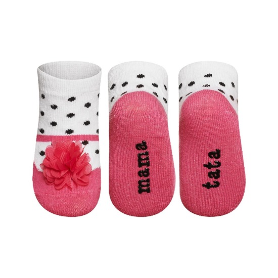 Baby SOXO socks ballerinas with an inscription