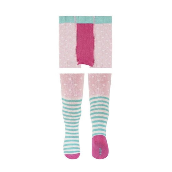 Colorful SOXO baby tights with a pattern
