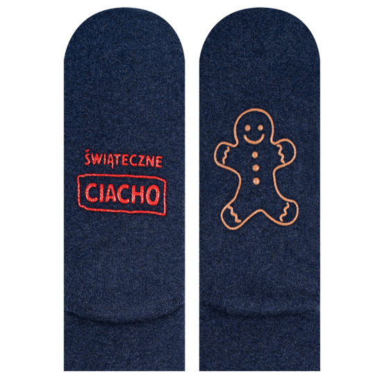 Colorful SOXO men's long socks with polish inscriptions, a Christmas gift