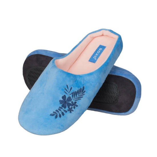 Colorful women's slippers SOXO with embroidery