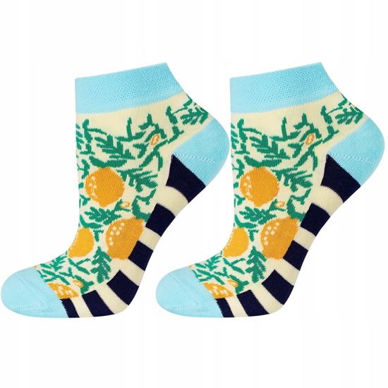 Colorful women's socks SOXO lemon 