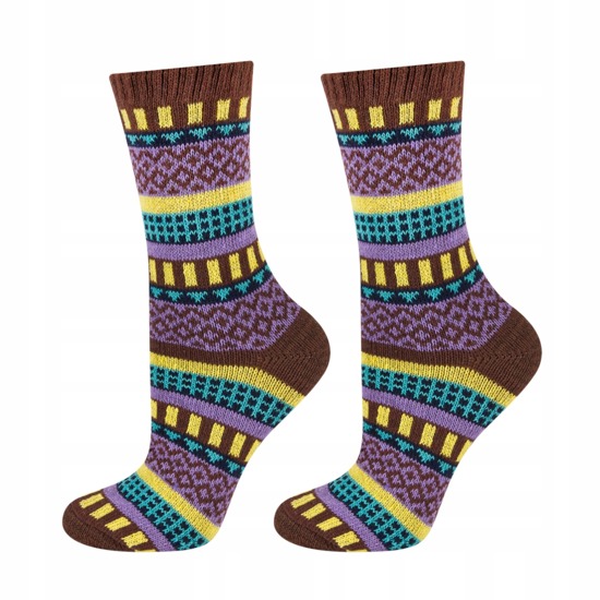 Colorful women's socks SOXO with jumpers