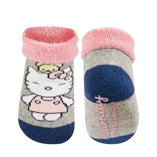 Gray SOXO Hello Kitty baby socks with ABS
