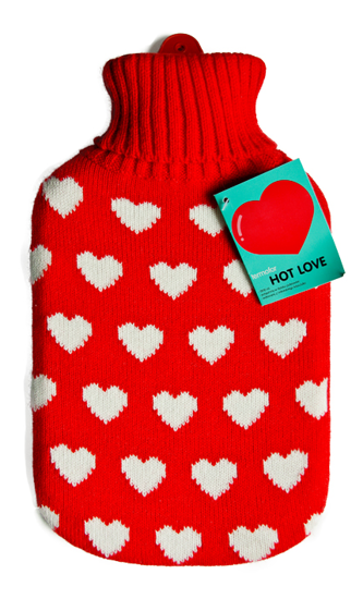 Hot water bottle in terry cover HOT LOVE collection