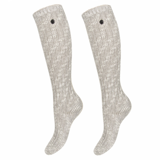 Knee socks wih silver thread