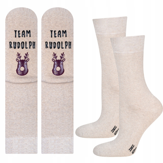 Long women's SOXO cotton socks with inscriptions Christmas gift