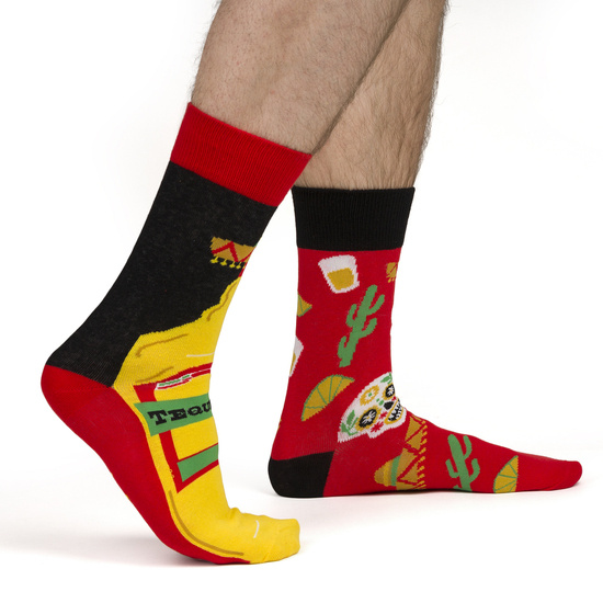 Men's Socks SOXO| Hamburger in a box | Tequila in a bottle | funny gift for him