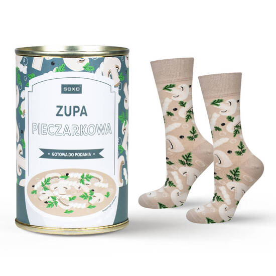 Men's Socks | Women's SOXO GOOD STUFF canned mushroom soup Gift for Him | for Her Unisex