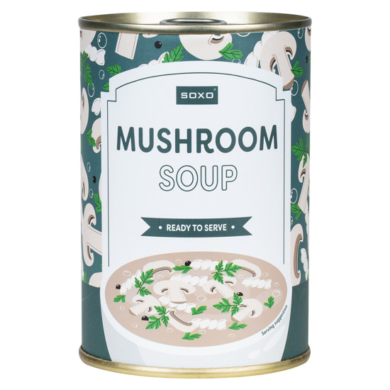Men's Socks | Women's SOXO GOOD STUFF mushroom soup in a can, cheerful, colorful as a gift for Him | for Her Unisex