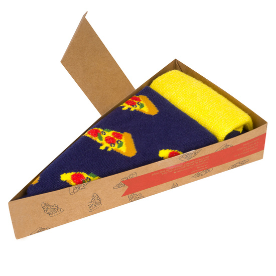 Men's and women's colorful SOXO pizza socks in a box | gift for a man | gift for woman