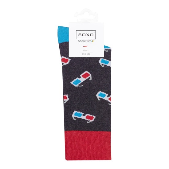 Men's colorful SOXO GOOD STUFF socks cotton cinema