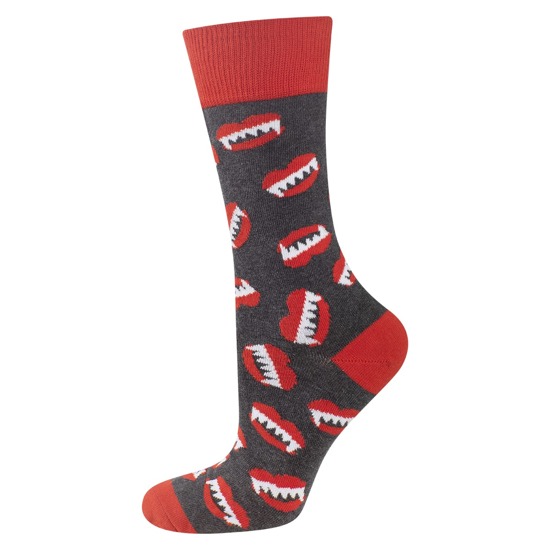 Men's colorful SOXO GOOD STUFF socks, mouth jaws