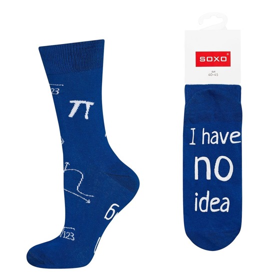 Men's long SOXO socks with inscriptions happy gift