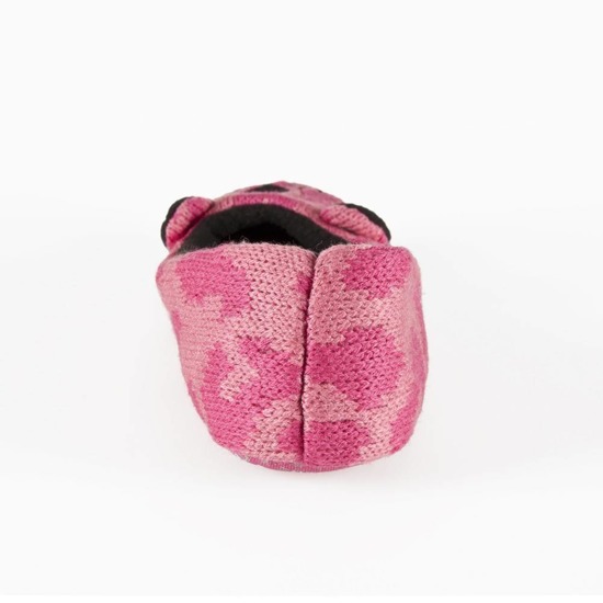 Pink SOXO ballerina slippers, knitted with a soft sole