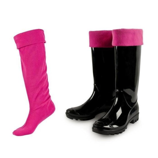 Pink women's SOXO wellington boots