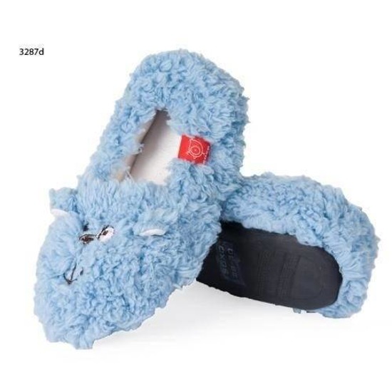 Plush children's slippers with TPR sole