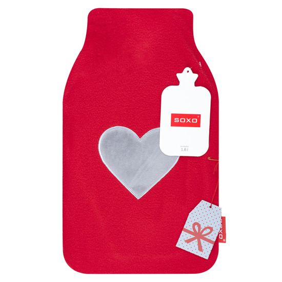 Red hot water bottle and socks SOXO Valentine's day