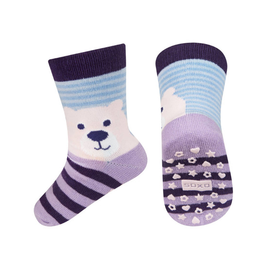 SOXO Children socks with teddy with ABS