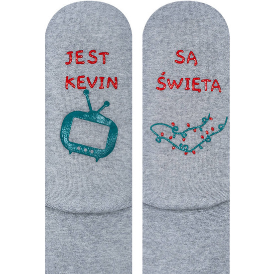 SOXO Men's socks with text "Jest Kevin Są Święta"