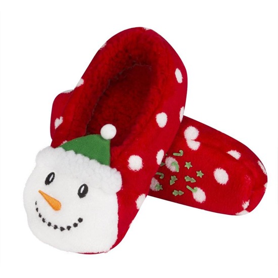 SOXO Women's Christmas slippers 3D - "Snowman"
