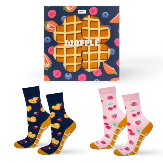 SOXO Women's Waffle Socks in a Pack - 2 Pairs
