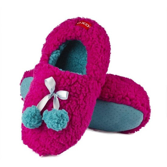 SOXO Women's ballerina slippers with pompons