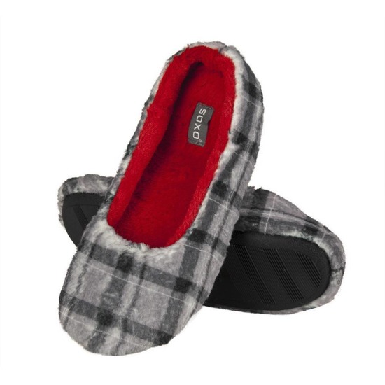 SOXO Women's checkered ballerina slippers with TPR