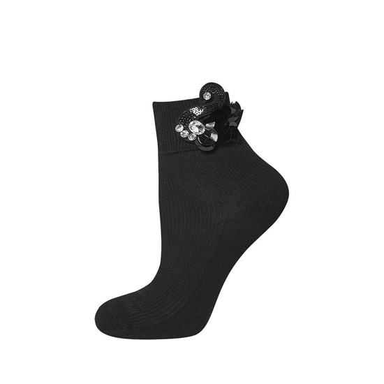 SOXO Women's socks with applique 'Swan'