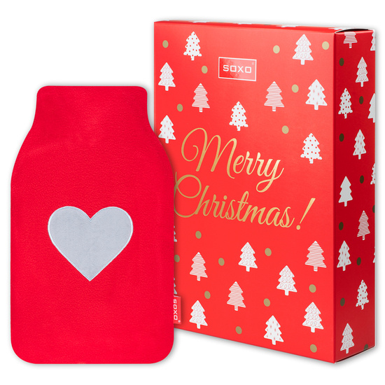 SOXO red hot water bottle warmer in a box | Christmas gift