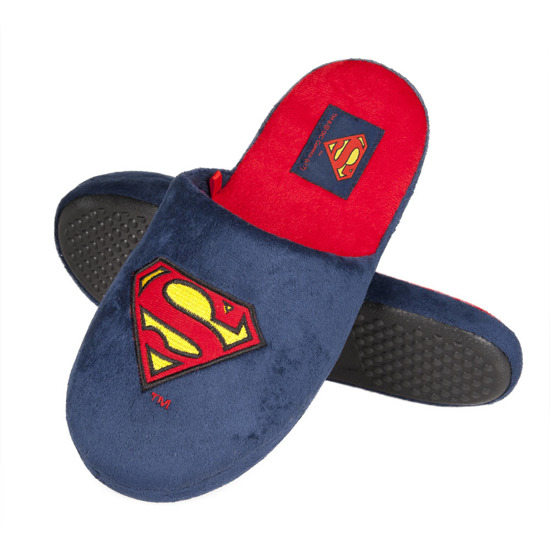 Set of 1x Colorful SOXO Superman socks and 1x Superman men's slippers