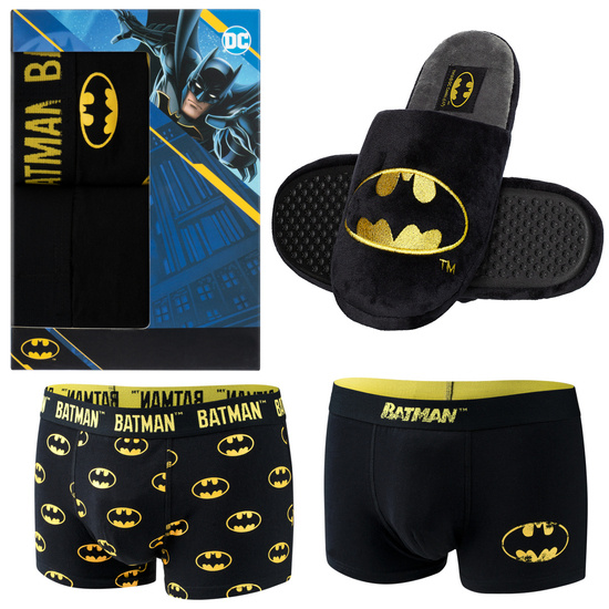 Set of 2x Batman men's boxer and slippers shorts a perfect idea for a Christmas gift